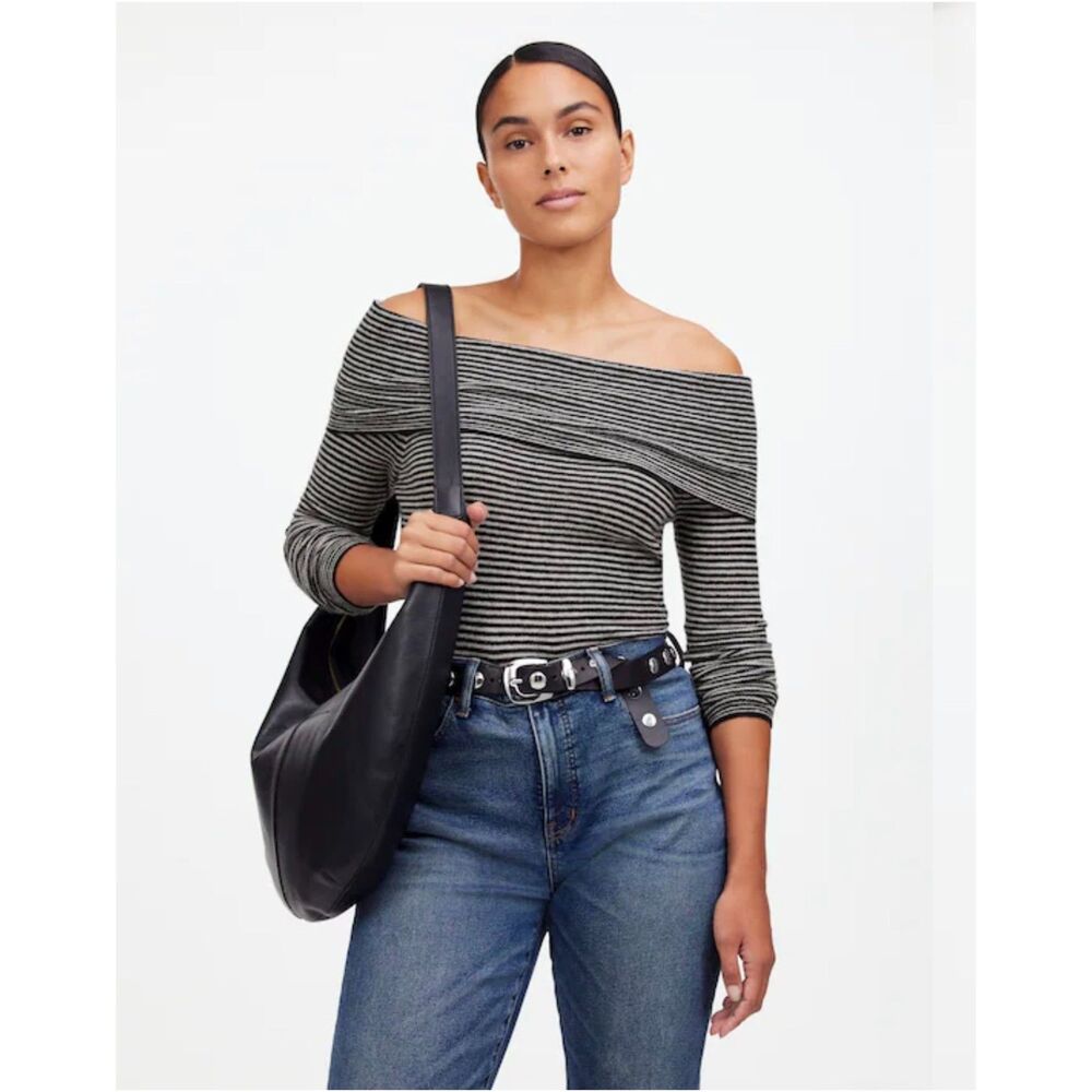 Madewell Alpaca-Blend Off-Shoulder Sweater